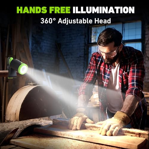 4-Pack 800LM Rechargeable LED Clamp Work Light, Magnetic & Clamp