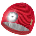 Etsfmoa Beanie with The Light,Fleece Lined Beanie Warm Hat,Gifts for Men - color: Red