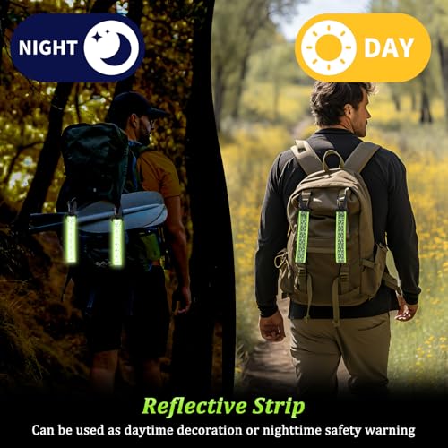 12 Pack Safety Night Reflector Pendants, Clip On Reflective Keychain and Backpack Reflector for Night Walking, Running, Cycling and Outdoor Low Light Activities