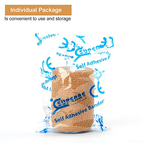 Self Adhesive Bandage Tape (3 Inches X 5 Yards), Elastic Cohesive Bandage - size: 3 Inch