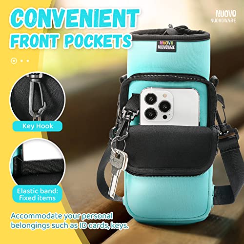Nuovoware Water Bottle Carrier Bag, 25oz/32oz, Blue-green - color: Blue-green, size: 25-32 Ounces - Standard