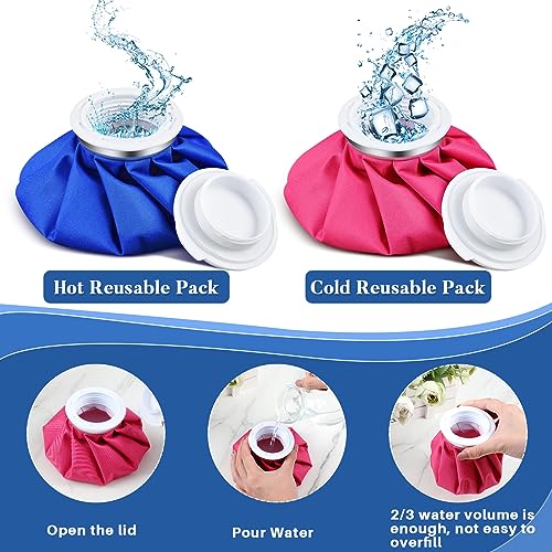 Honoson 4 Pack Reusable Ice Bag Hot Cold Bag Leakproof, Classic Pure Style - style: Classic Pure Style