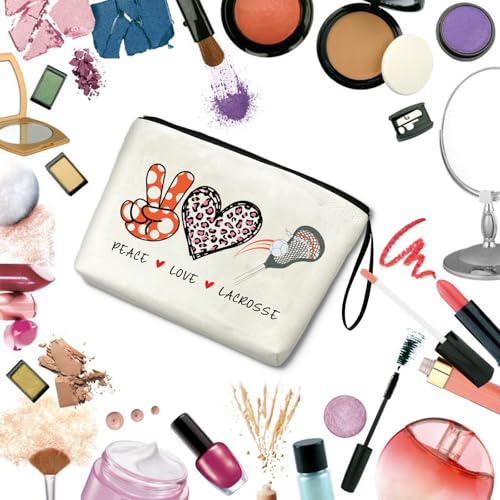 Lacrosse Gifts for Women Girl Zipper Bag Funny Gifts for Lacrosse Ball Lover Sport Season Gift at the Games Day Makeup Bag Birthday Thanksgiving Christmas Gift for Her Sister Friends - style: Sporty