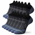 Hylaea Compression Ankle Socks for Running Athletic, Moisture Wicking - color: Blue 6 Pairs, size: Small