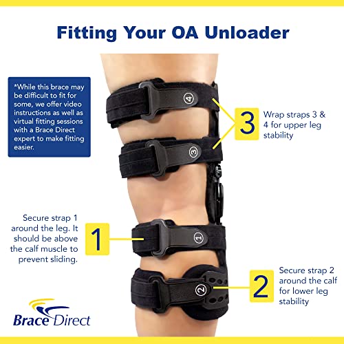 Brace Direct OA Unloader Knee Brace and Heated Massager Pain Relief Bundle - size: Left