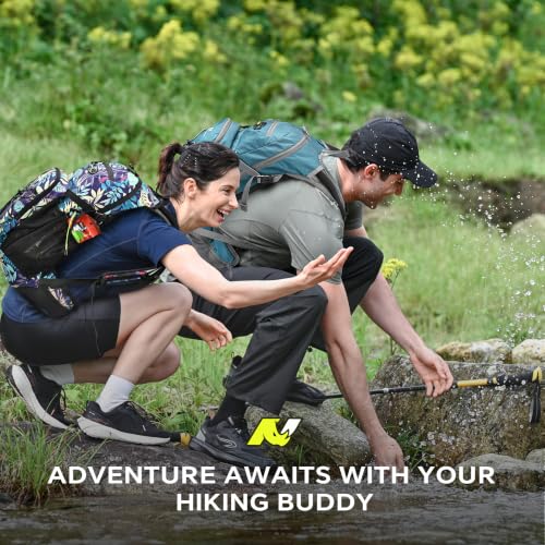 N NEVO RHINO Hydration Backpack, 18L Hiking Backpack with 3L Water Bladder - color: blue print