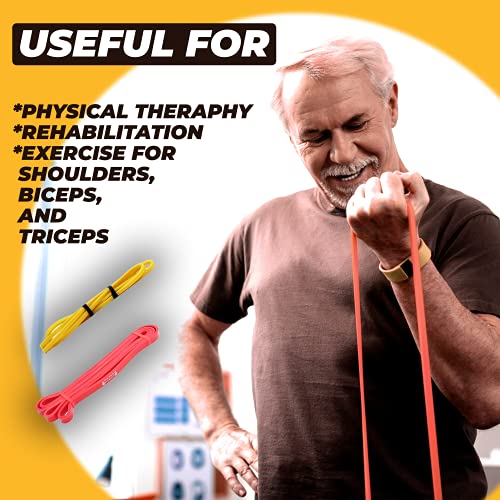 Draper's Strength Heavy Duty Resistance Stretch Loop Bands for Powerlifting Workout Exercise and Assisted Pull Ups - color: #08 3 Band Set Yellow-Black