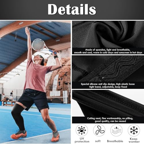 Tatuo Compression Leg Sleeves UV Protection - color: Black, Military Green, Blue, Gray
