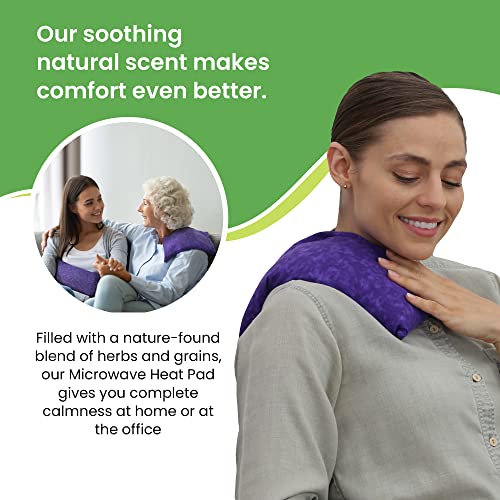 Nature Creation Microwaveable Herbal Heating Pad - Microwave Heating Pad for Neck and Shoulders, Cold & Hot Pack, Heat Pack Warming Pad, Microwavable Heating Pads - Pack of 1 (Purple Marble) - style: Purple Marble