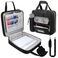 Covkev 3 Inch D-ring Zipper Binder Bag with Detachable Pen Case& Water Bottle Storage, Removable Binder with Zipper Case Hold 700+ Sheets& 13 Inch Laptop for School Office Supplies Organizer (Black)