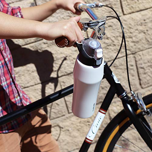 Cupture Action Bottle with Handle - Stainless Steel Vacuum-Insulated, 22 oz - color: Purple