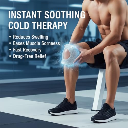 Ice Pack for Knee Injuries,Reusable Hot Cold Therapy Knee Wrap for Joint Pain Arthritis Meniscus Tear, Sprains & Swelling