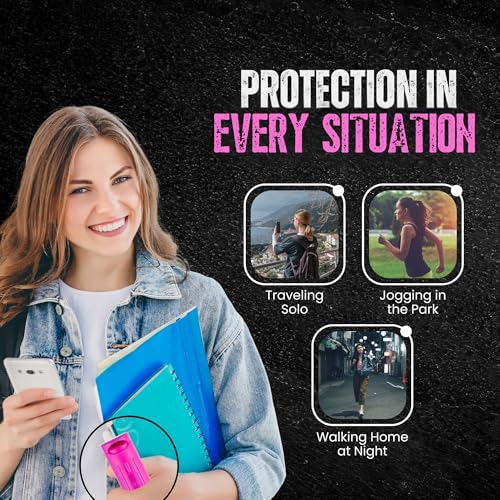 Police Magnum Keychain Pepper Spray Flip Top Safety 2 Pack 1/2oz - Maximum Heat Strength OC with Dye - Tactical Small Compact Case Holder - for Women & Men's Self Defense - Made in The USA - color: HOT PINK