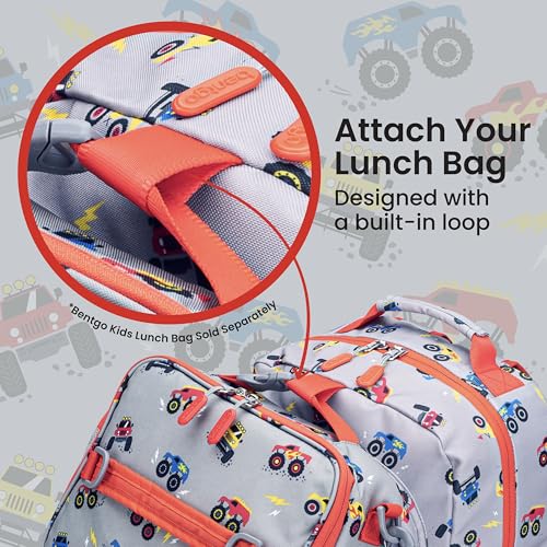 Bentgo Kids Print Durable & Water-Resistant Backpack - color: Trucks, size: Kids Medium