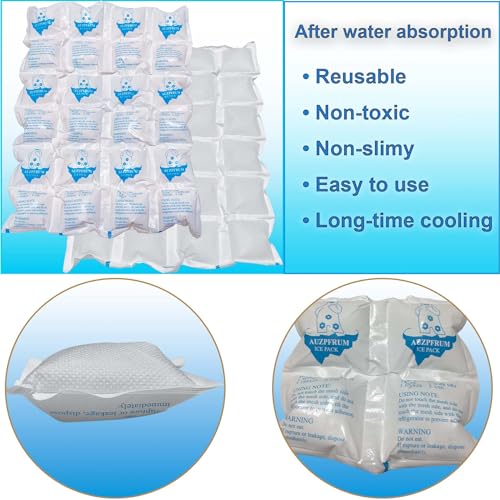 Dry Ice Pack for Shipping Frozen Food, Reusable Ice Packs for Coolers Long Lasting, Flexible Cold Packs Sheets for Lunch Box (5 Large Sheets) - color: 5 Large Sheets - 120 Packs