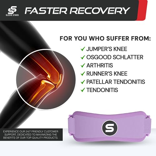 Sleeve Stars Patella Knee Strap and Turmeric Curcumin Supplement Bundle Patellar Tendon Support Knee Brace for Running Sports Arthritis Knee Pain Relief Osgood Schlatter Runner’s Knee Joint Support Mo