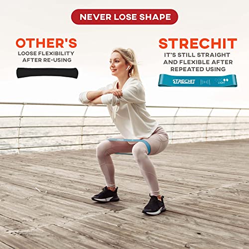 Resistance Bands for Men and Women with Different Resistance Levels for Shaping Legs & Glutes - Exercise Band for Gym, Yoga, Home Exercise, Workout with Carrying Bag & Posture Guide
