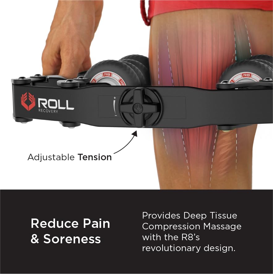 ROLL Recovery R8 Plus (Carbon Black) - Deep Tissue Massage Roller - color: Carbon Black