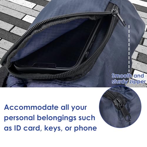 Trail maker Water Bottle Carrier Bag with Strap, Phone Pocket for Walking, Runs, Bike, Stainless Steel, Glass, Plastic - color: Navy