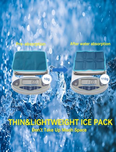 aadsioahd 4 Pack Ice Packs for Lunch Boxes, Slim Reusable Freezer Packs