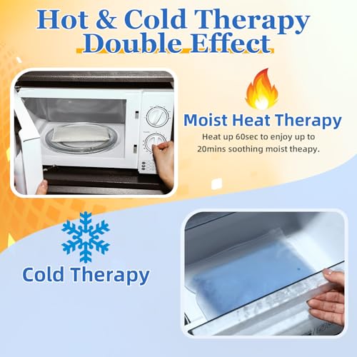 Cozypower Mini Heating Pad Microwavable Hot Cold Pack Reusable,Blue - color: Blue