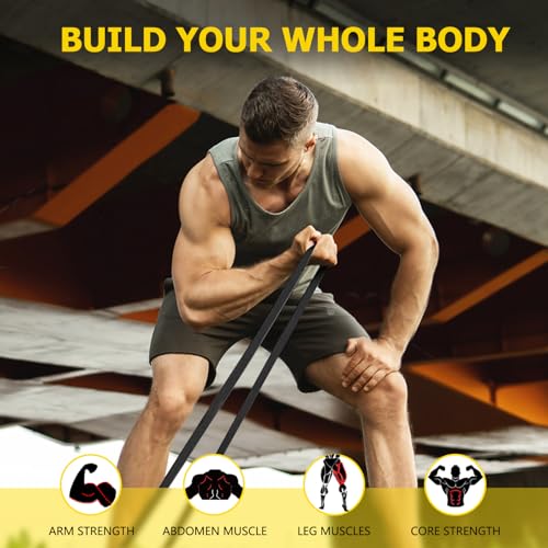 Pull Up Bands, Resistance Bands, Pull Up Assistance Band Exercise Bands for Men & Women Working Out, Body Stretching, Physical Therapy, Muscle Training - color: Wine Red