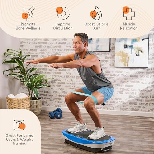 Lifepro Rumblex 4D Vibration Plate Exercise Machine with 7 Training Modes - color: Blue, size: Max