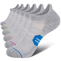 CS CELERSPORT 6 Pack Women's Ankle Running Socks Cushioned Low Cut Tab Athletic Socks - color: Grey Mixed, size: Small