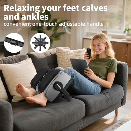 CARESKY Shiatsu Foot Massager with Heat, FSA Eligible HSA Foot Massager for Plantar Fasciitis, Neuropathy, Circulation and Pain Relief, Foot and Calf Massage at Home/Office - color: Deep Gray