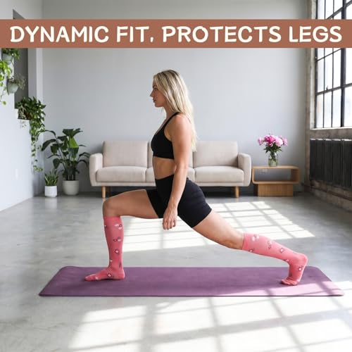 Fall Compression Socks for Women Autumn 20-30MmHg Knee High Socks