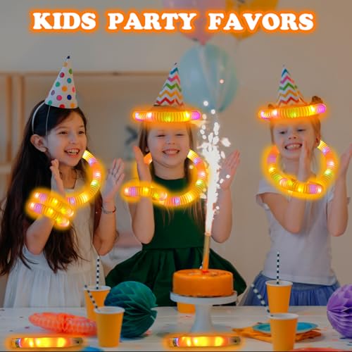 12-24 PCS Orange Glow Sticks Halloween Party Favors Toys for Kids Adults - style: Orange