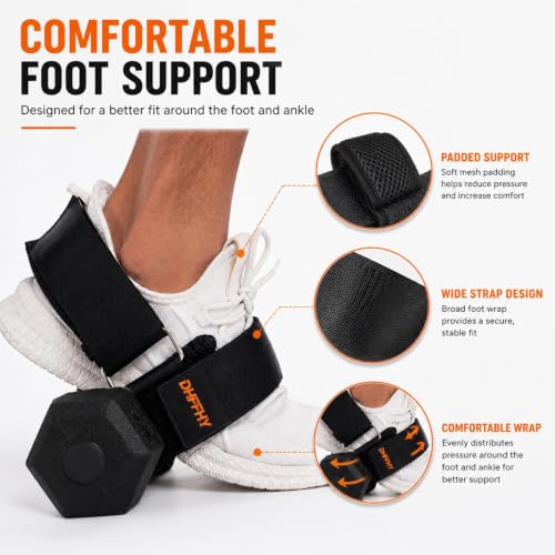 Monkey Foot Dumbbell Attachment for Glute Kickbacks & Leg Workouts, Adjustable Ankle/Foot Strap for Home Gym, Dumbbell Lifting Attachment for Hamstring Curls, Foot Weight Training Equipment - size: 1PCS