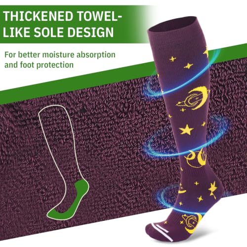 3 Pack Bamboo Viscose Knee High Compression Socks - size: Small-Medium