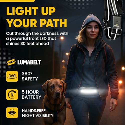 Running Lights for Runners – Rechargeable LED Safety Light for Outdoor Survival Kit, Camping Accessories, Hiking Gear for Women Essentials, Battery Powered Night Light, Waterproof Night Running Light
