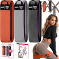 Non-Slip Hip Resistance Bands for Working Out - Fabric Elastic Exercise Bands Strength Training, Physical Therapy, Pilates & Yoga - Booty Workout Bands for Women/Men Legs & Thigh Glutes