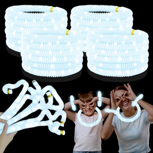12-24 PCS White Glow Sticks Halloween Party Favors Toys for Kids Adults - style: White