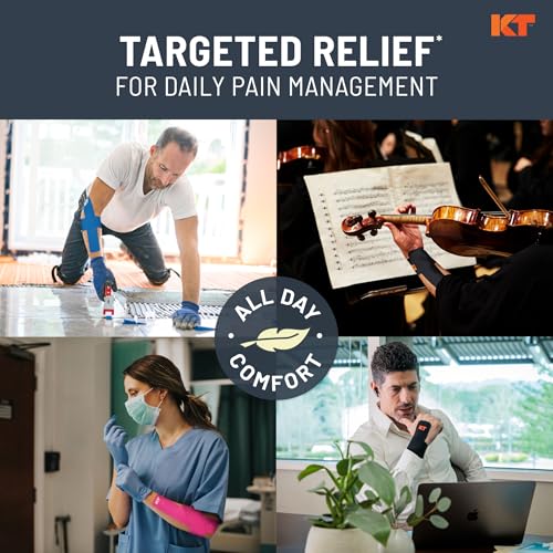 KT Tape, Original Cotton, Elastic Kinesiology Tape, Everyday Muscle and Joint Support, Daily Pain Relief, 20 Count, 10” Precut Strips, Beige - color: Beige