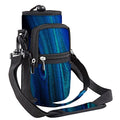 25/32/40/64oz Water Bottle Bag Holder Carrier-Insulated Crossbody Sling Case Sleeve with Strap & Pockets for Men Women Gym Cycling Travel Walking Hiking Camping - color: Blue Quicksand, size: 40oz