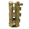 Molle Tactical Water Bottle Holder Pouch Adjustable for 16oz-50oz Bottles - color: Brown