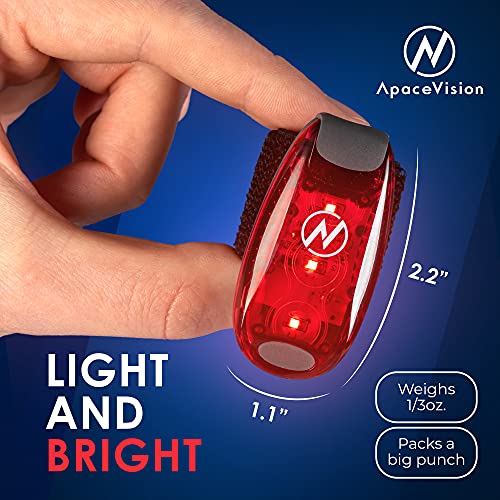 LED Safety Light (2 Pack) with Bonus Items – Clip On Strobe/Running Lights for Runners, Dogs, Bikes, Walking and More - color: Red
