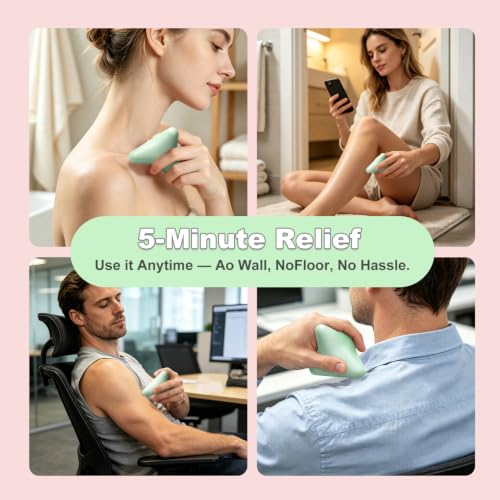 Manual Trigger Point Massager Ball–Deep Tissue Massage Tool - color: Mint Green