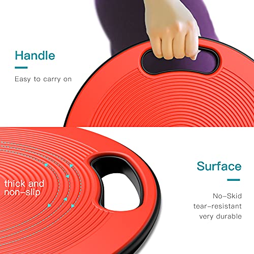 Wobble Exercise Balance Board, No-Skid Surface - color: Classic Red