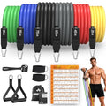 WHATAFIT Resistance Bands, 5 Level Exercise Bands with Handles for Workout - color: 300LB-Conventional