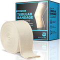 EVERLIT Elasticated Tubular Support Bandage | Stockinette Tubing for Large Arm, Knees, Legs | Light to Moderate Compression Bandage Roll For Tissue Support (Size F | 4" x 11 yd) - size: Size F | 4" x 11 yd