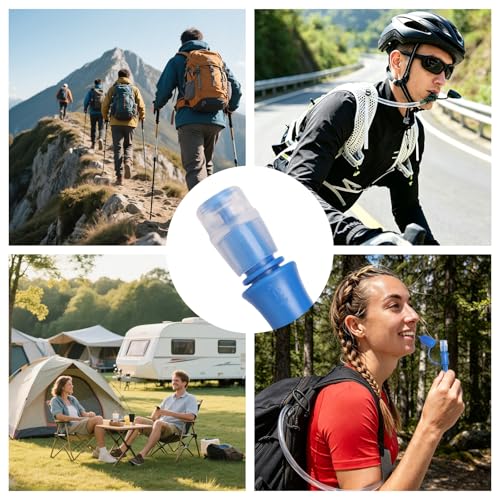 Hydration Bladder Bite Valve Replacement Mouthpiece Fit for Any Water Backpack and Most Brands, with Manual Switch Valve - color: 2 Pack on-off blue