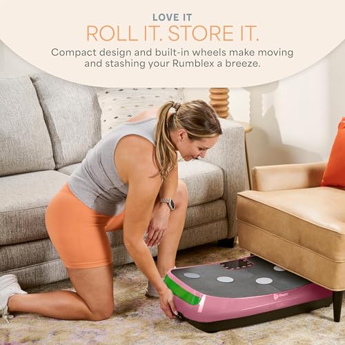 Lifepro Rumblex 4D Vibration Plate Exercise Machine with 7 Training Modes - color: Light Pink, size: Standard