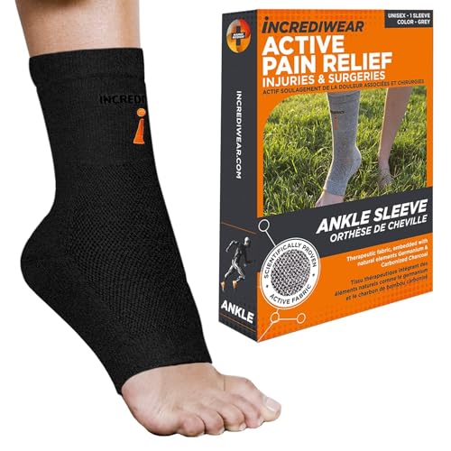 Incrediwear Ankle Sleeve – Infrared Ankle Brace for Men and Women - color: Black, size: X-Large (Pack of 1)