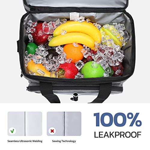 Maelstrom 24/30/60 Can Soft Cooler Bag, Double Deck Portable Ice Chest - color: Grey, size: 24 Can