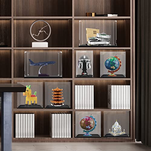 KOLIPI Acrylic Display Case for Collectibles, Clear Display Box 10x10x10 in - size: 10 x 10 x 10 inches