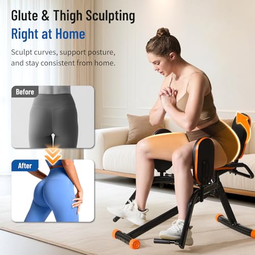 HXD-ERGO Hip Abductor Machine for Home Gym, Glute & Thigh Workout